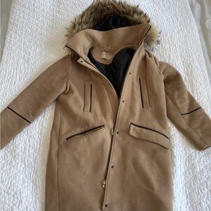 Soia & Kyo Camel Coat with Quilted Lining